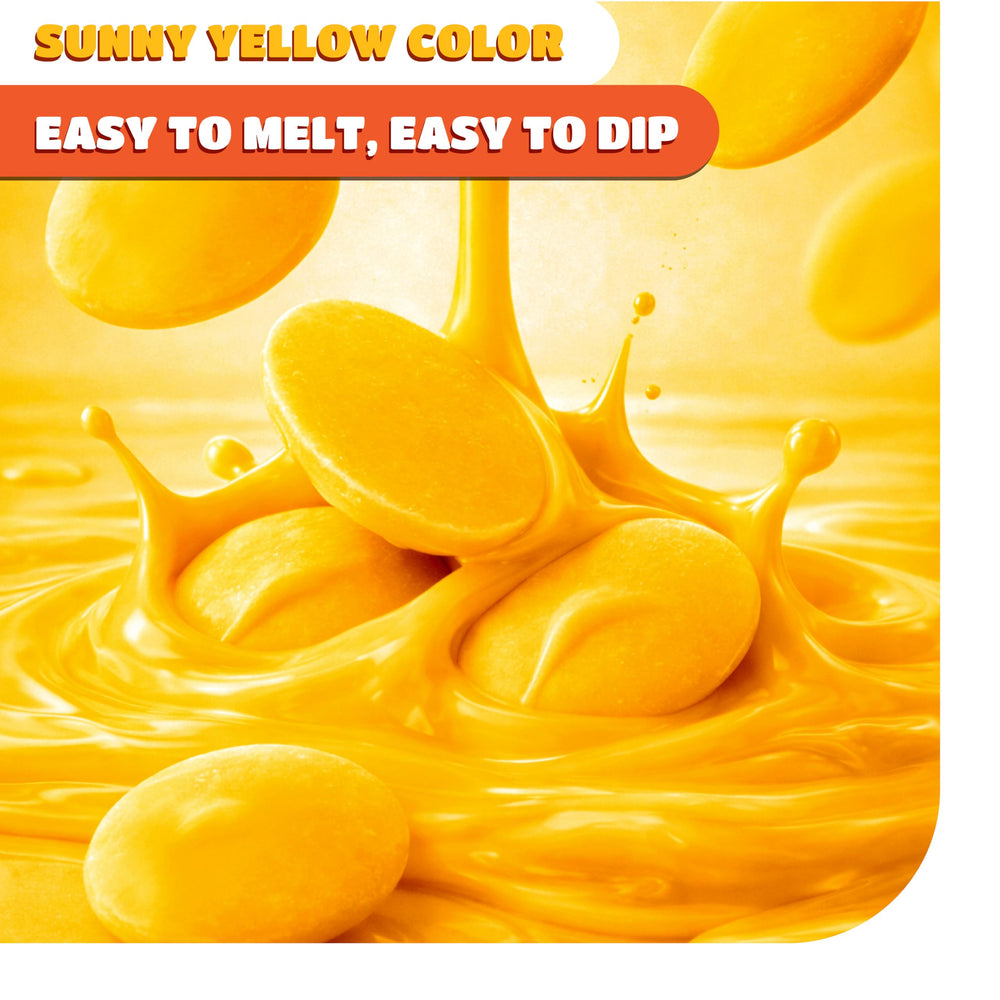 CRAZYOUTLET Merckens yellow-wafers-desserts bring spring vibes with silky texture.