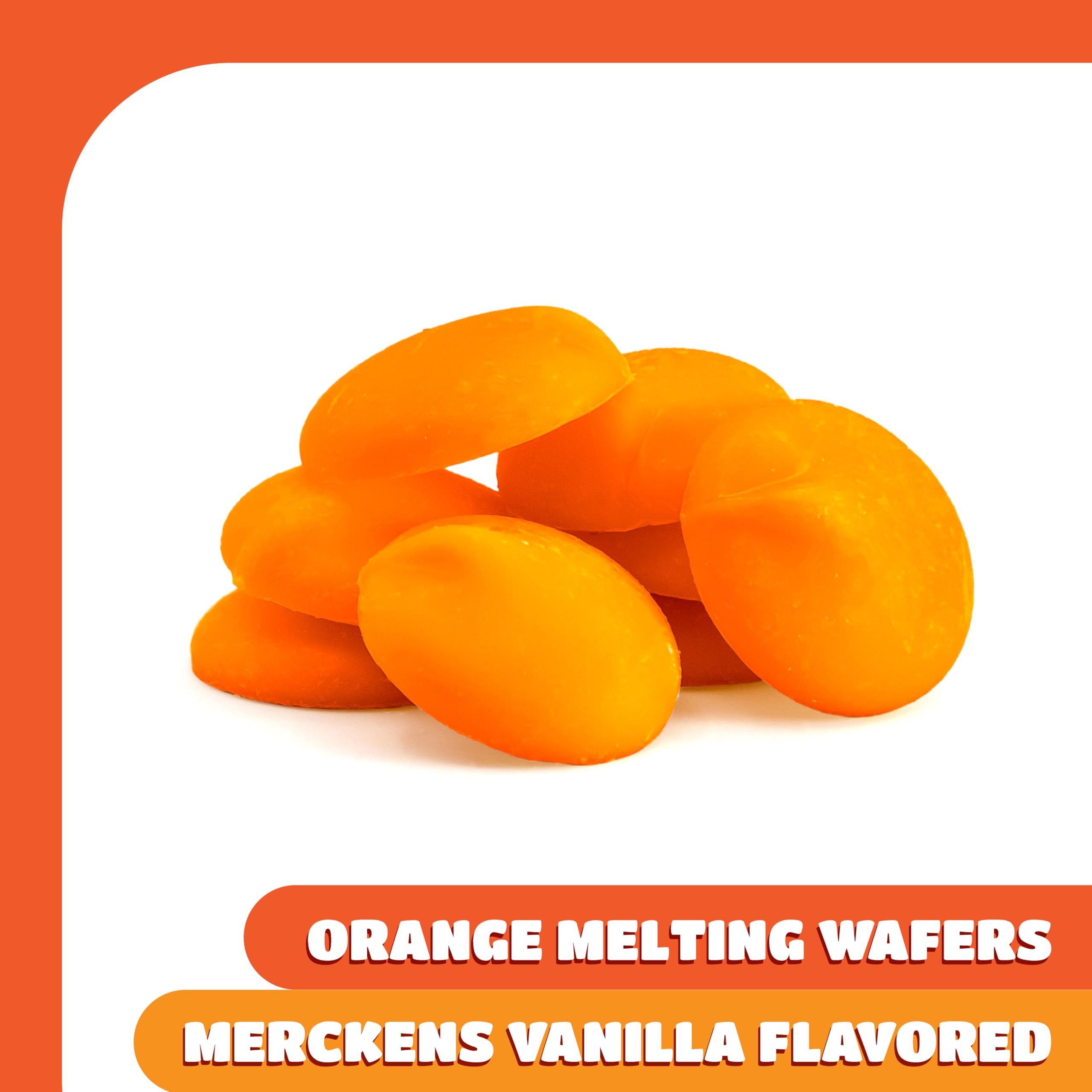 CRAZYOUTLET Merckens Orange melts for molding festive Easter shapes and decorative accents.