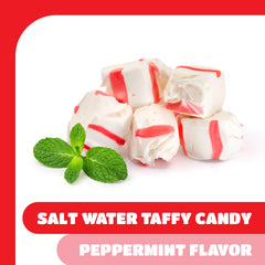 CrazyOutlet office candy bowl display featuring snowy white peppermint taffy.