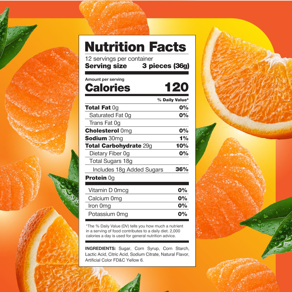 Close-up of juicy orange slices, great for candy buffets and dessert tables.