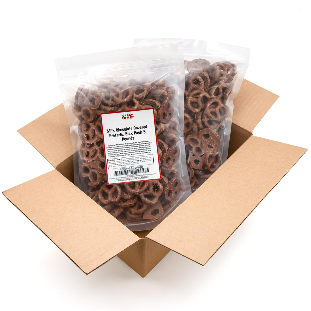 CrazyOutlet Chocolate-Covered Pretzels stand out on party trays with crunch.