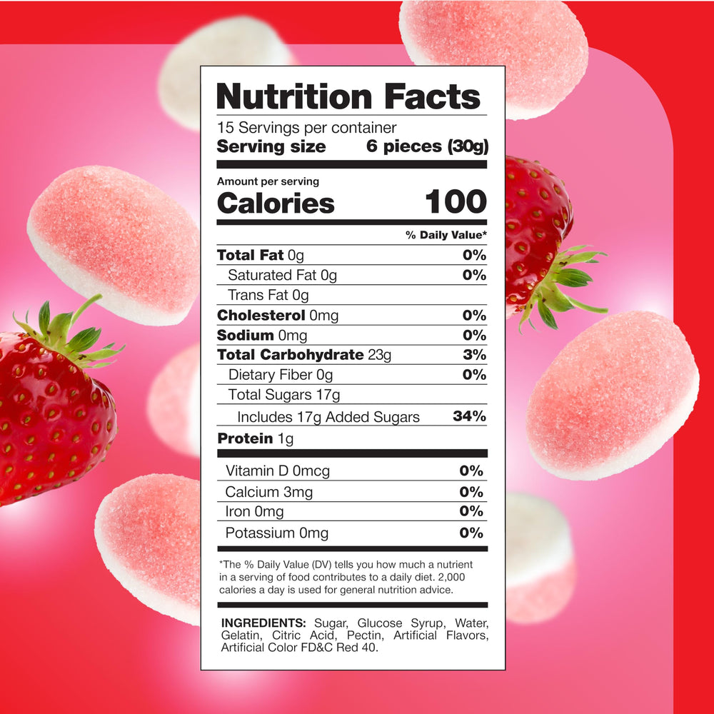 CRAZYOUTLET Pink Cloud Gummies — soft strawberry bites for dessert tables.