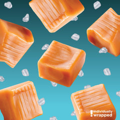 CRAZYOUTLET sea salt caramel cubes bulk 2lb, ideal for parties and buffets.
