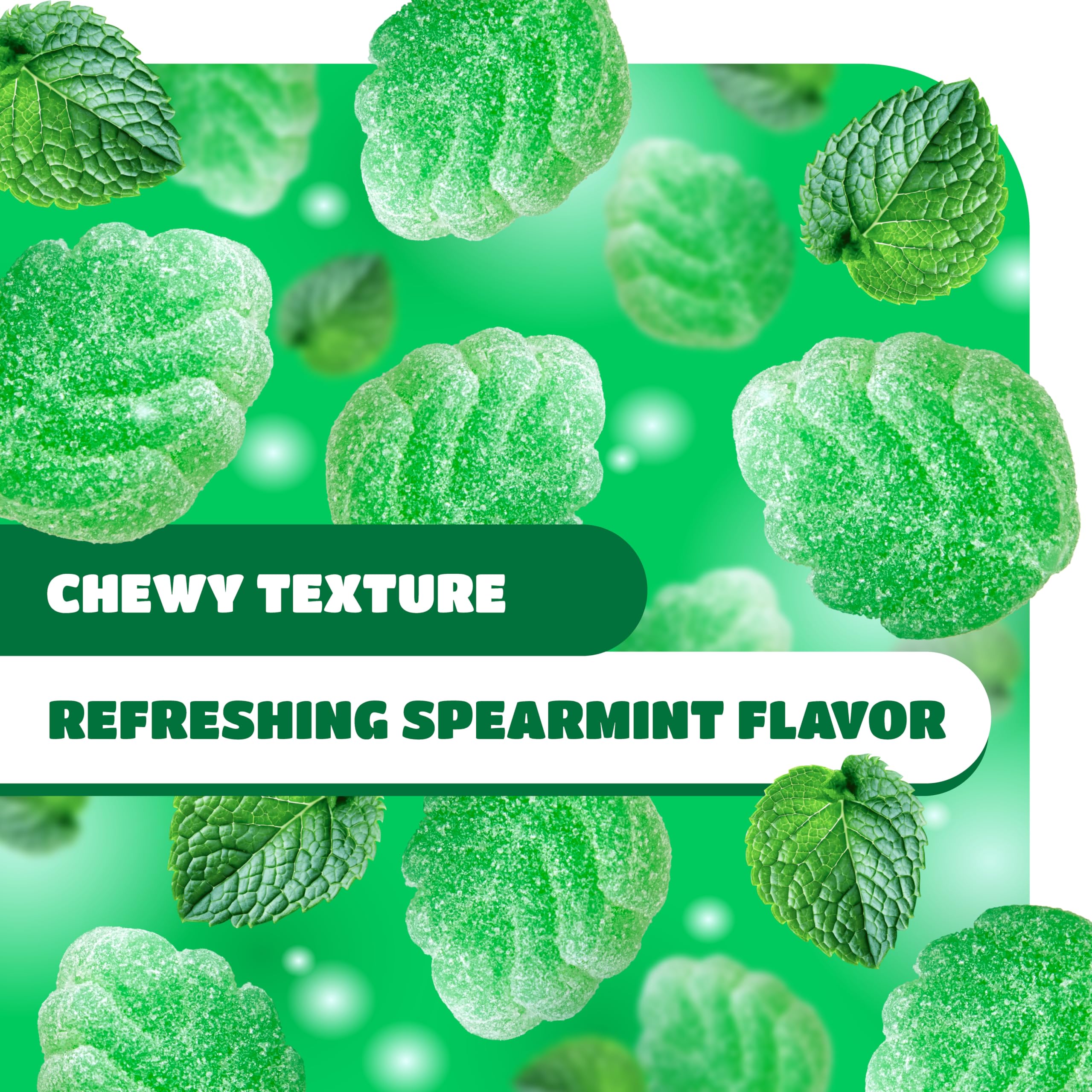 CRAZYOUTLET Spearmint Leaves Candy decorating display – ideal for cake toppers and dessert tables.