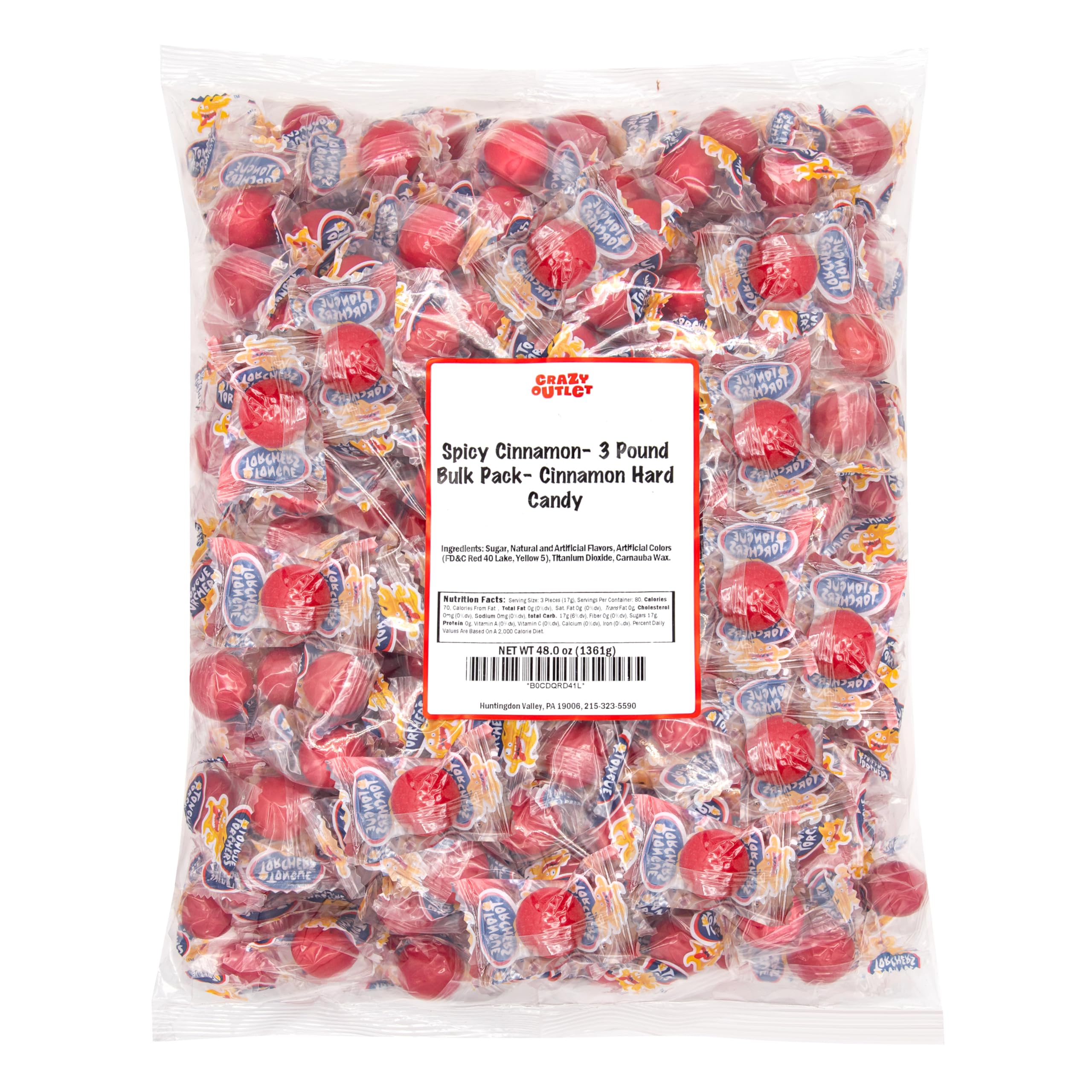 CRAZYOUTLET spicy cinnamon jawbreakers repackaged for bulk enjoyment