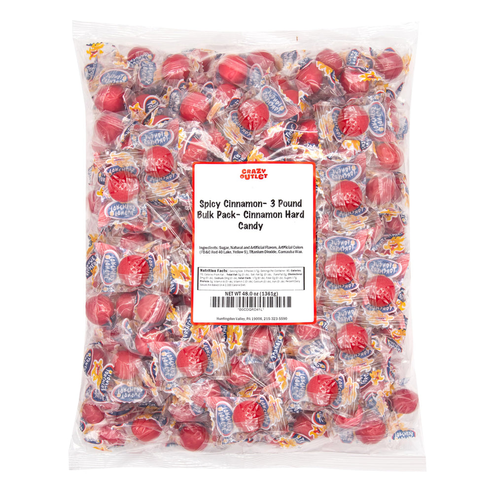 CRAZYOUTLET spicy cinnamon jawbreakers repackaged for bulk enjoyment