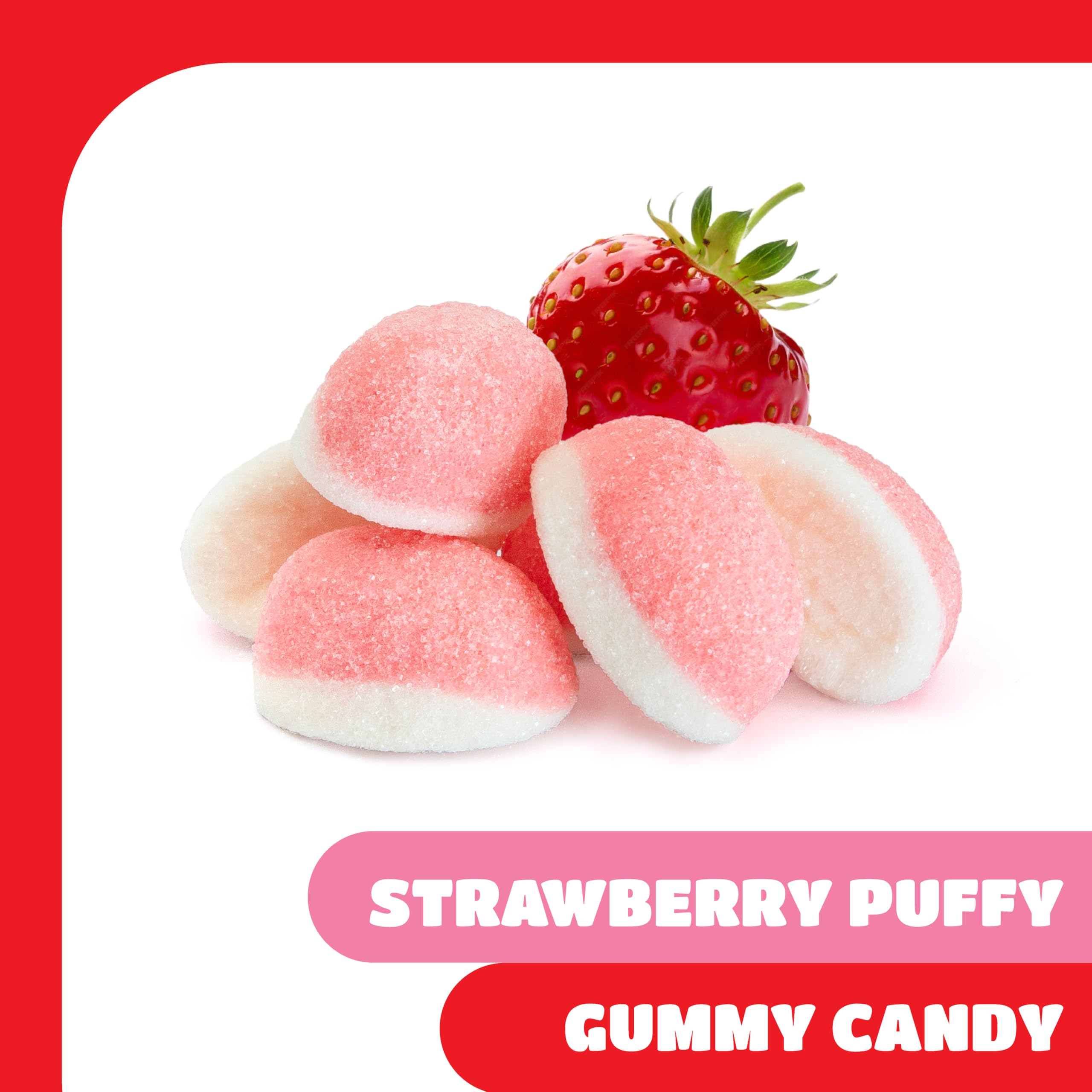 CRAZYOUTLET Strawberry Gummies for decor — melt-in-your-mouth texture enhances buffets.