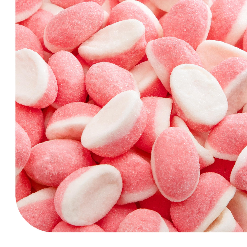 CRAZYOUTLET Strawberry Puffy Gummy Bag 1lb — perfect for baby shower pink candy displays.