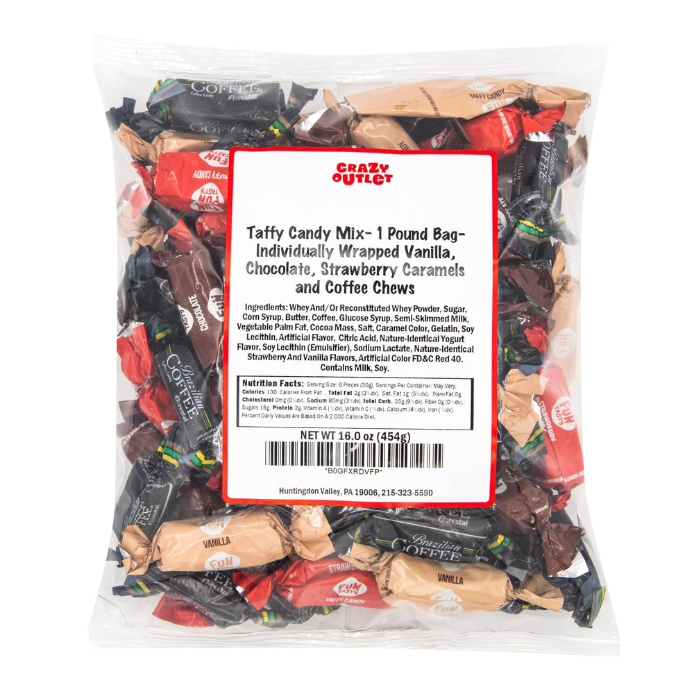 CrazyOutlet Taffy Candy Mix assorted candy jar display invites casual snacking at home or work.