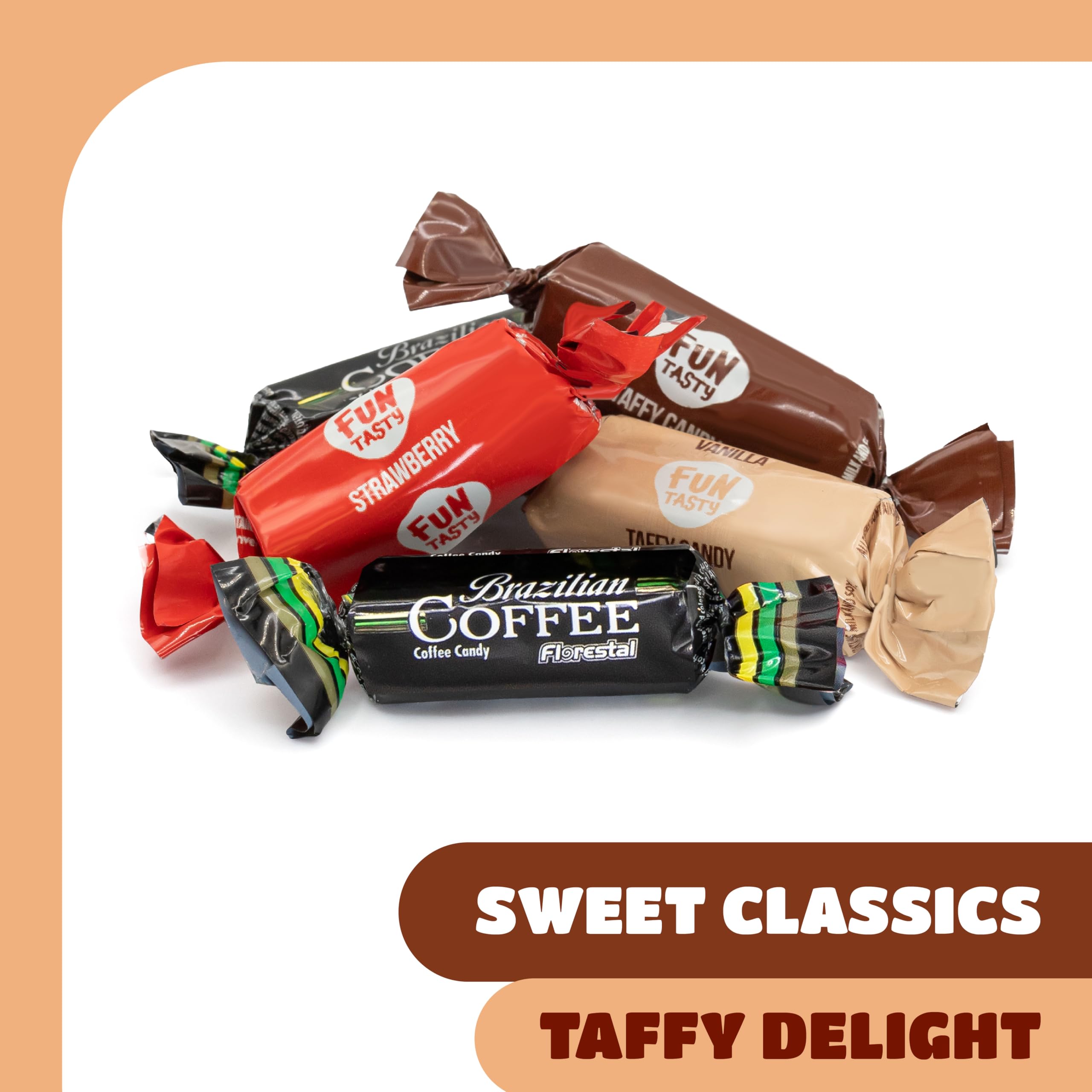 CrazyOutlet Taffy Candy Mix chocolate caramels offering rich, nostalgic notes for dessert pairing.