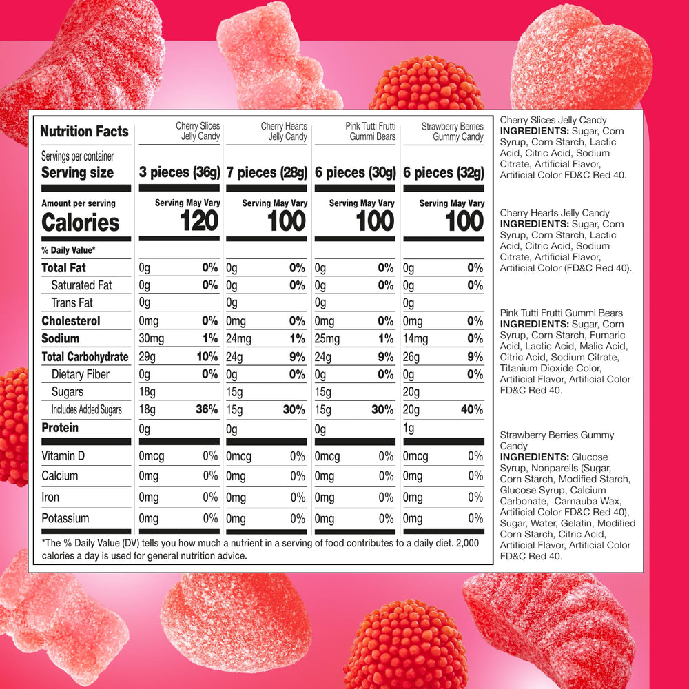 CRAZYOUTLET Tutti-Frutti Gummi Bears offer bright fruit flavor for kids' treats and dessert bars.