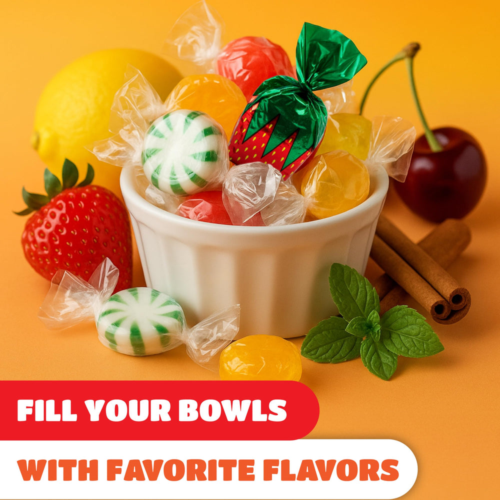 CRAZYOUTLET Wrapped cherry and lemon hard candy, adds color and flavor to celebrations.