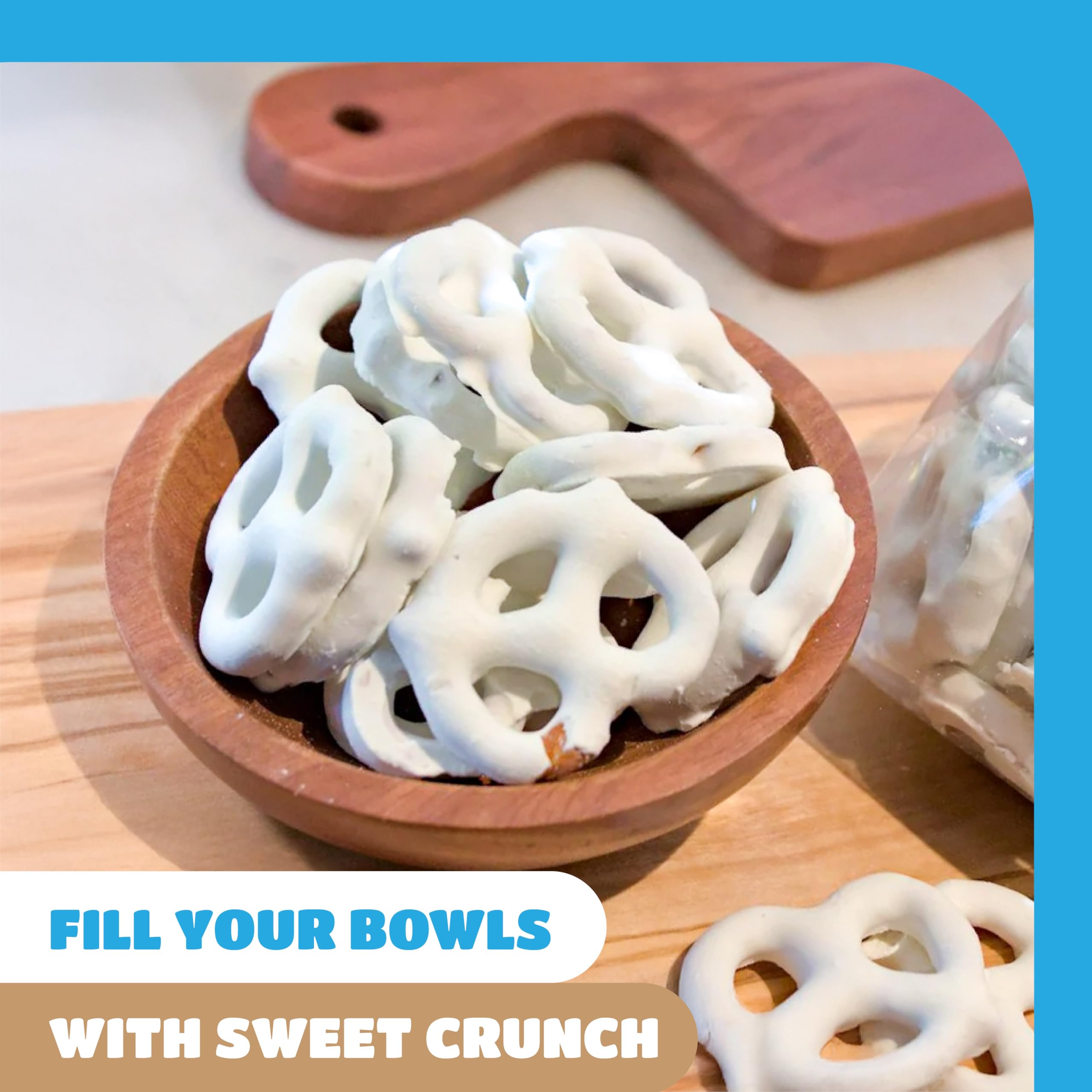 CRAZYOUTLET Yogurt Covered Pretzels on a festive display, seasonal treats ready.