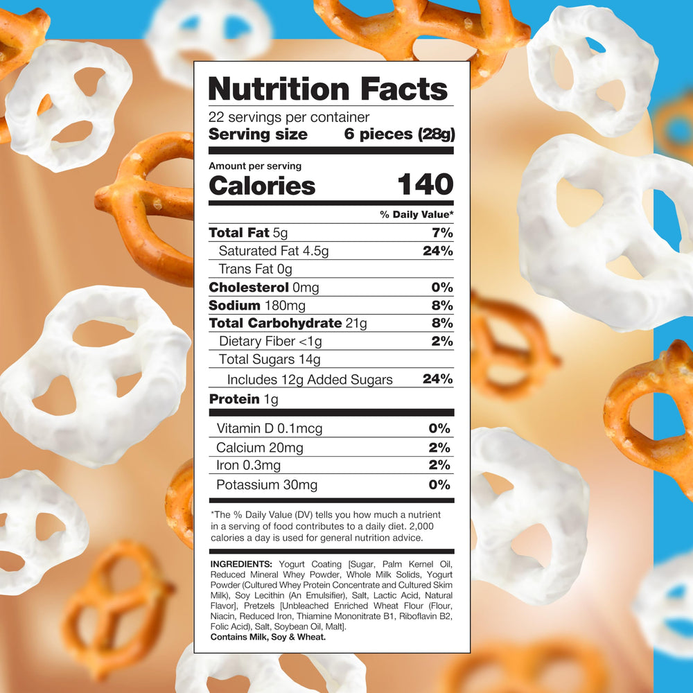 CRAZYOUTLET Yogurt Covered Pretzels packaging bag, premium snack for gifting.