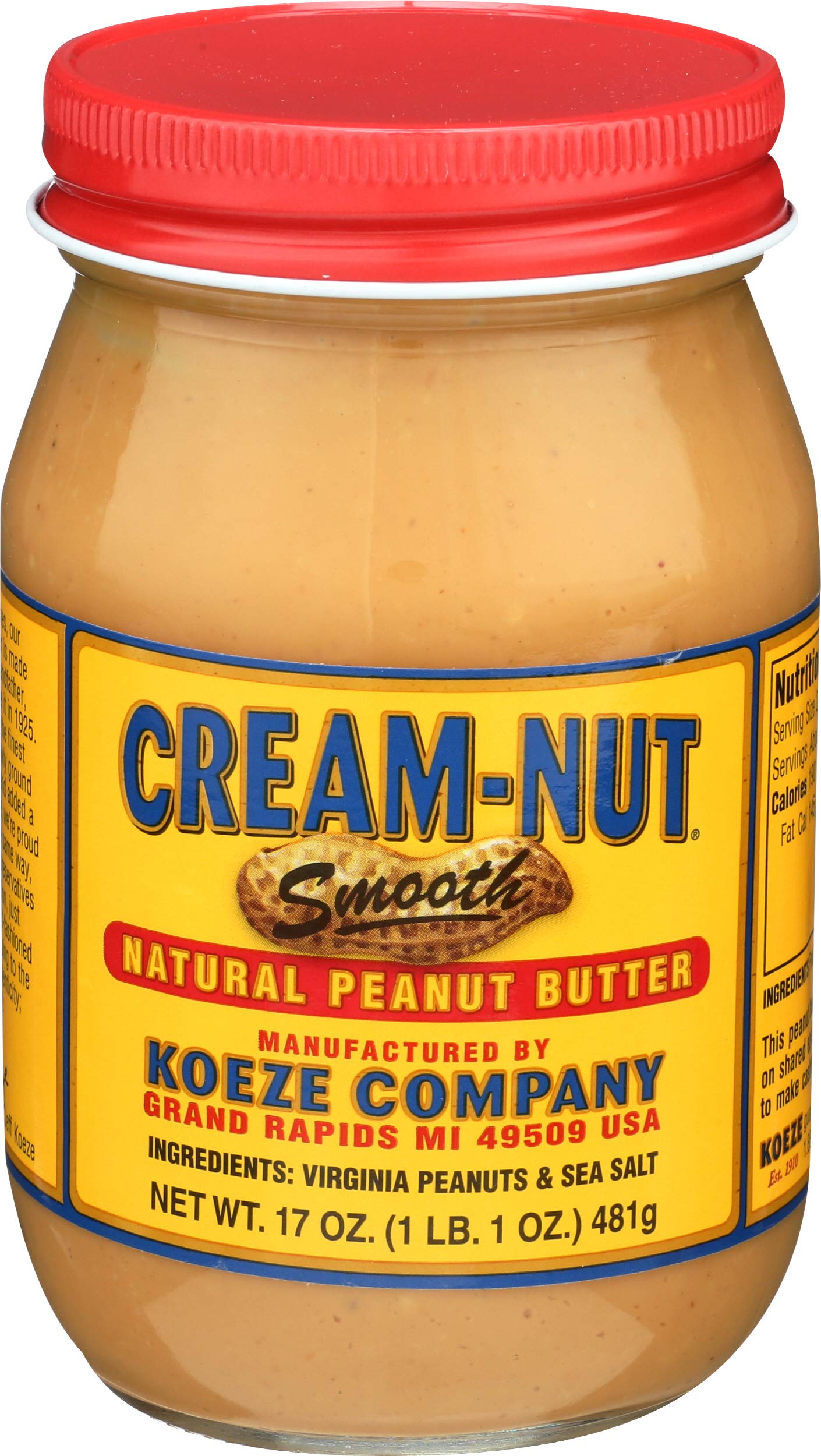Cream Nut sea salt crystals on lid surface, hinting balanced flavor for toppings.