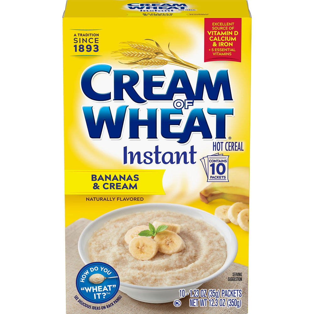 Cream of Wheat bananas and cream packets for a quick, comforting breakfast.