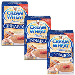 Cream of Wheat Cinnabon flavor box 3-pack for quick, comforting breakfasts.