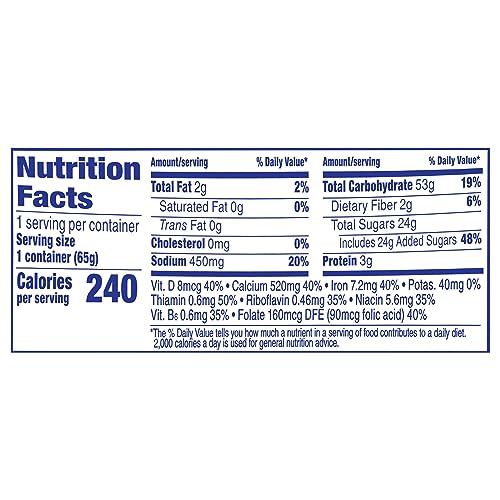 Packaging close-up of Cream of Wheat Cinnabon To-Go Cups