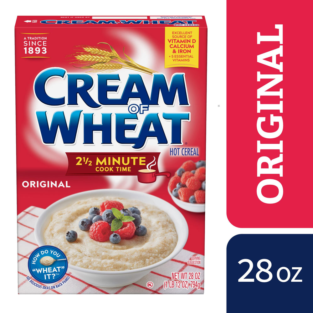 Cream of Wheat fat-free porridge, light and satisfying.