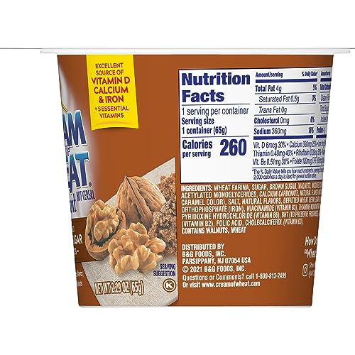 Pouring Cream of Wheat to-go cup Maple Brown Sugar Walnut into a bowl.