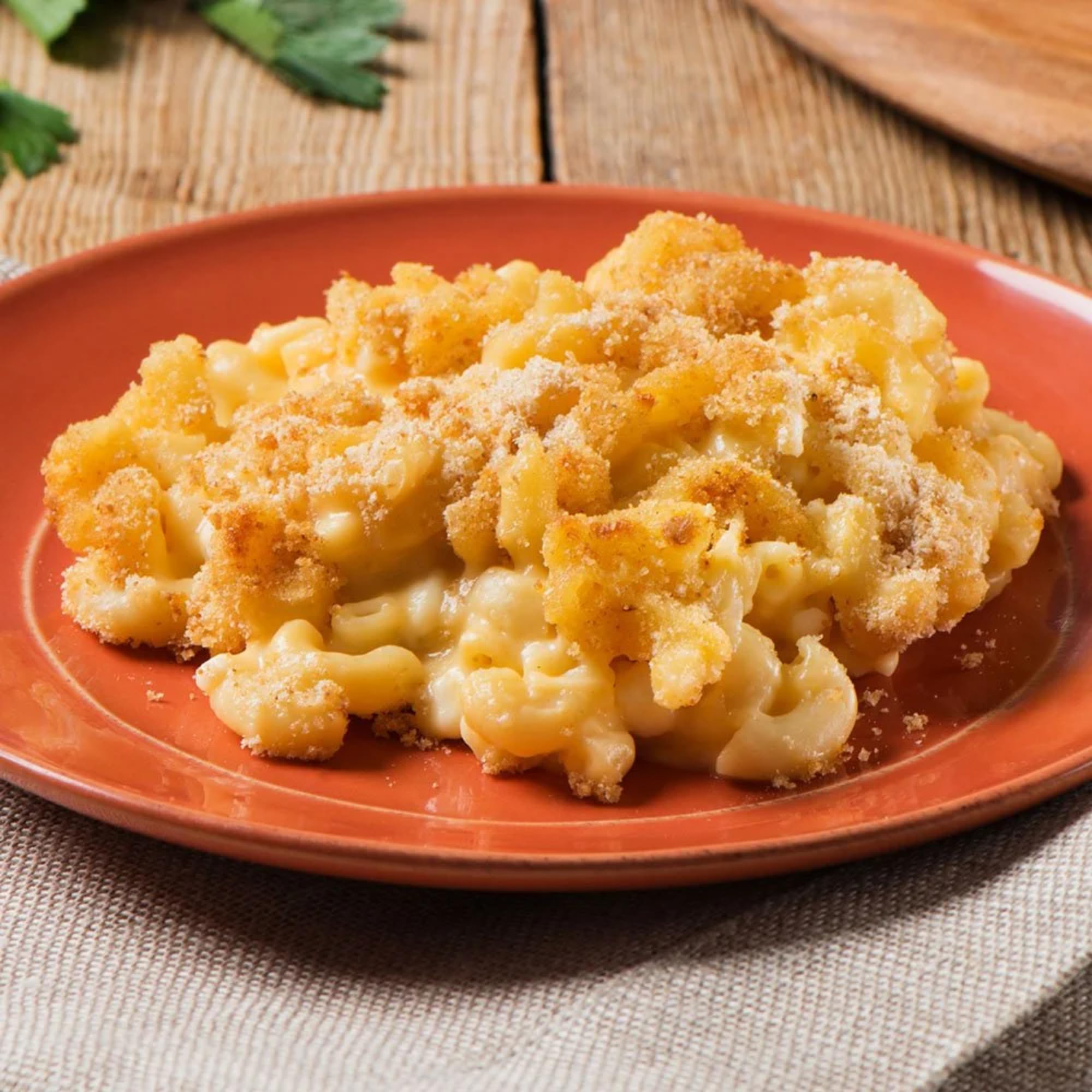 Creamette elbow macaroni pasta plated dish, comforting family dinner option.