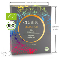 Creano Rooibos Mango tea bags ready for a tropical brew
