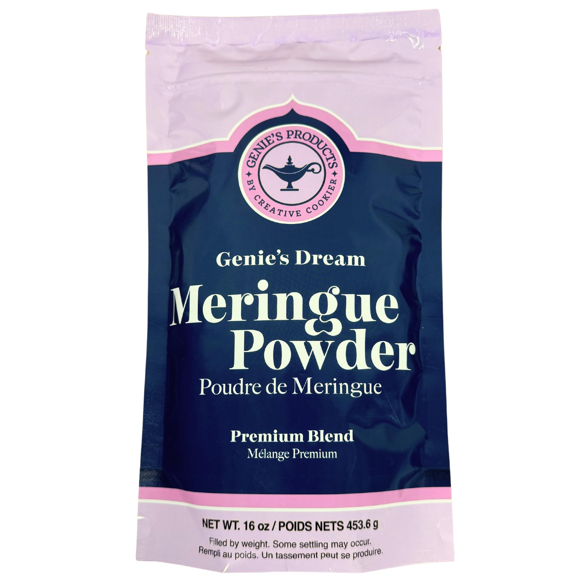 Creative Cookier Genie's Dream Meringue Powder 16oz pouch for versatile baking performance.