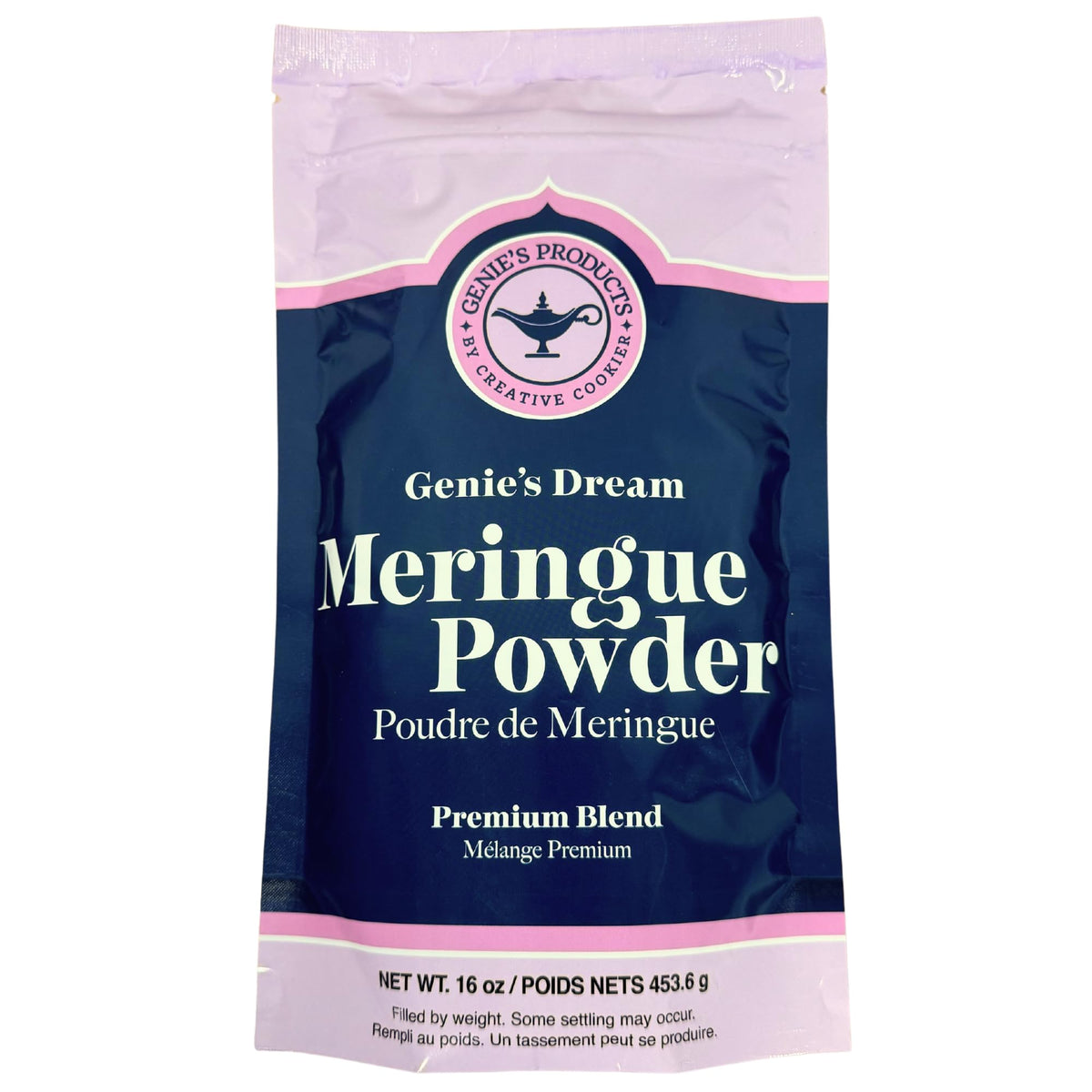 Creative Cookier Genie's Dream Meringue Powder 16oz pouch for versatile baking performance.