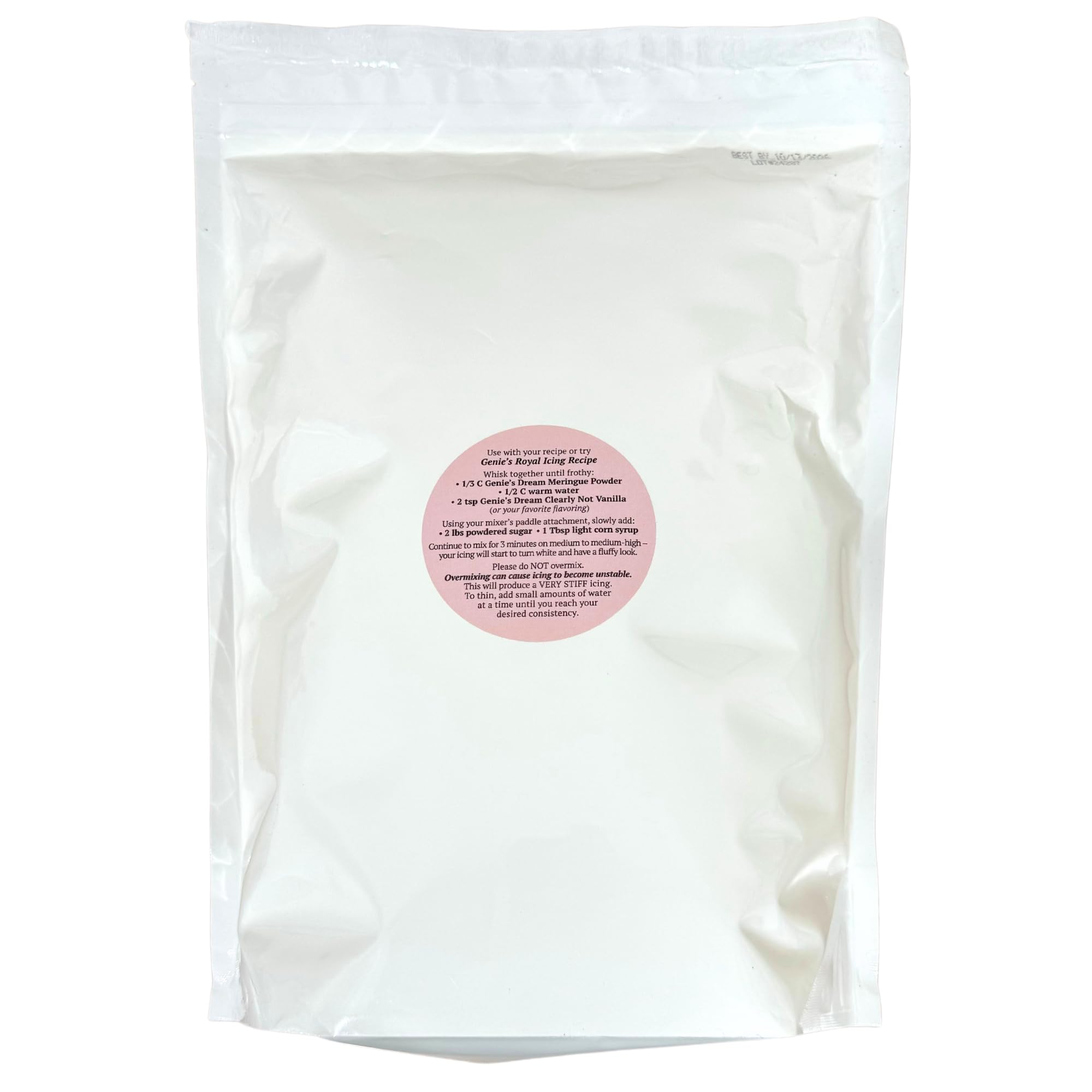Creative Cookier Genie's Dream Meringue Powder resealable pouch for long-lasting freshness