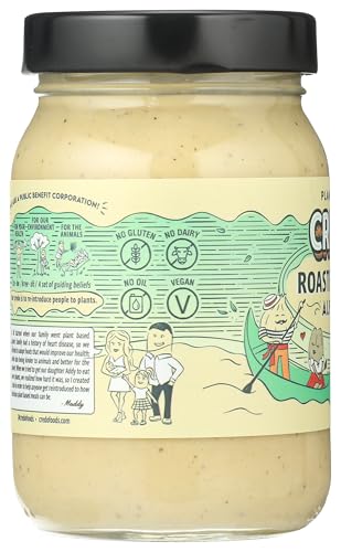 CREDO Roasted Garlic Alfredo label close-up emphasizes ingredient quality