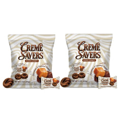 Creme Savers chocolate and caramel hard candy in a 3oz bag, perfect for a quick sweet break.