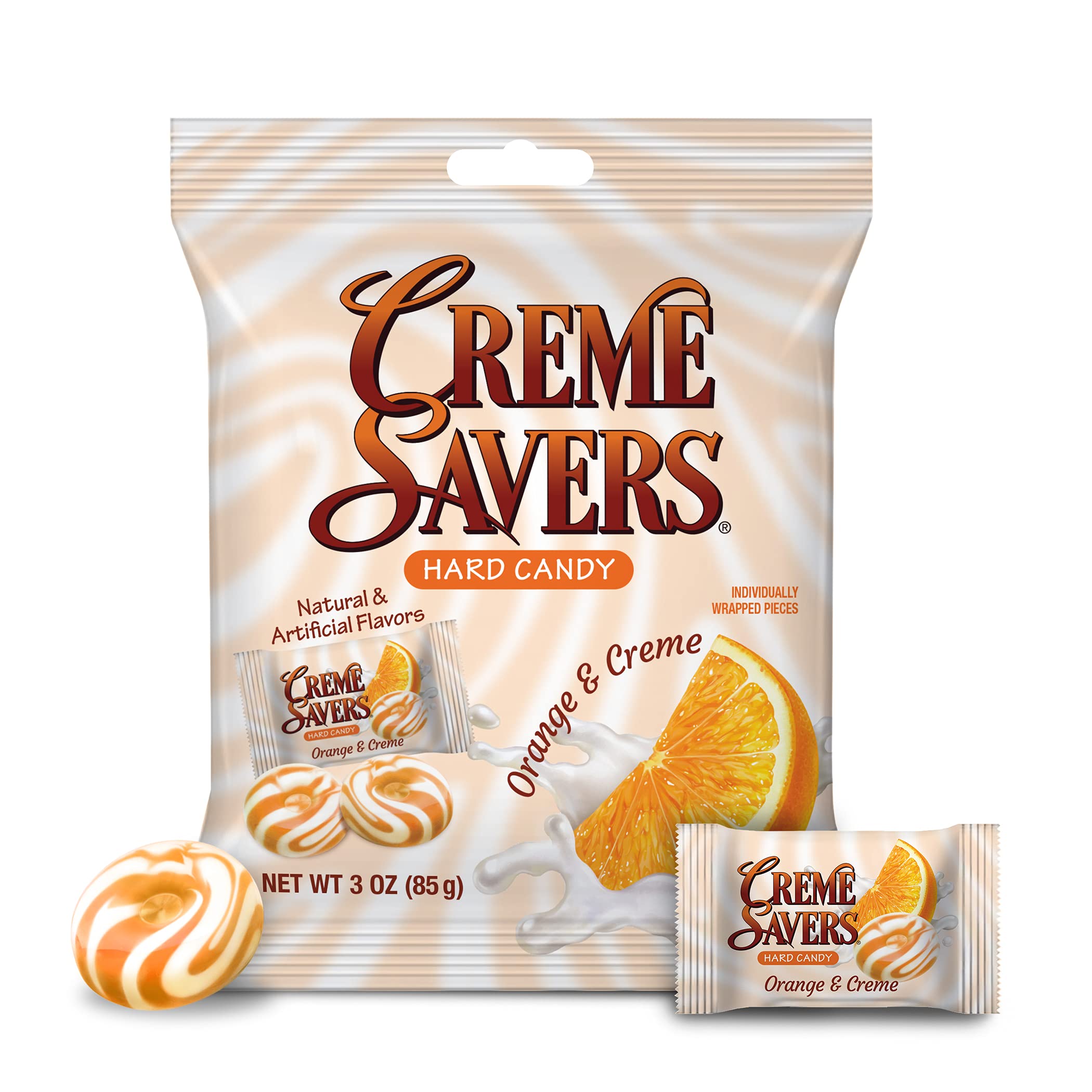 Crème Savers four-pack collection image, convenient office snack and shareable candy option