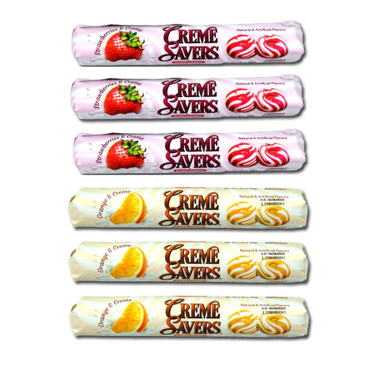 Creme Savres Orange and Creme hard candy with creamy center, perfect for on-the-go snacking.