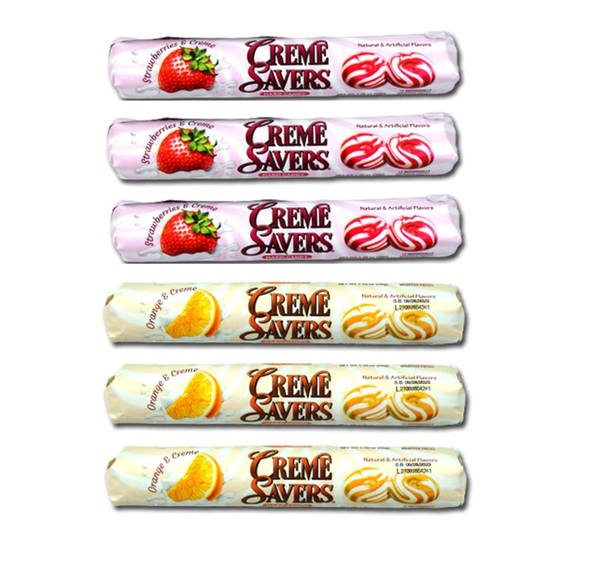 Creme Savres Orange and Creme hard candy with creamy center, perfect for on-the-go snacking.