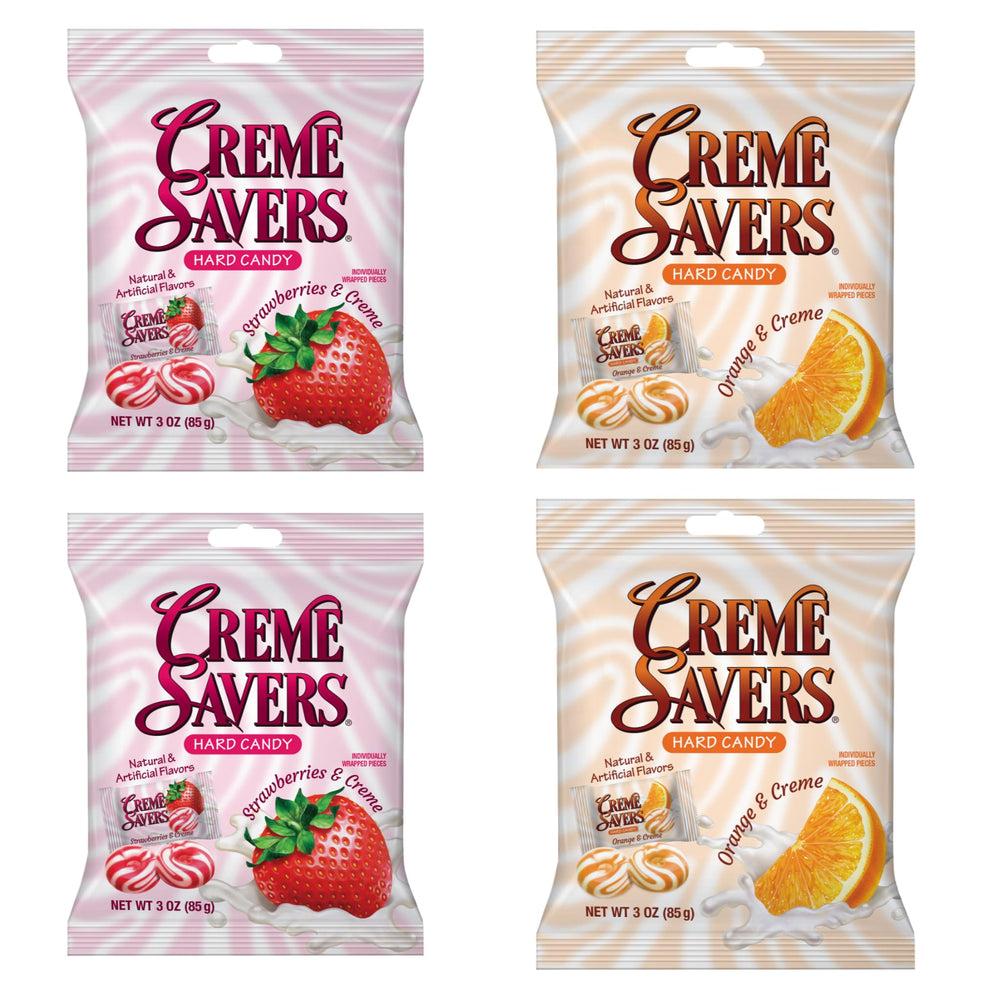 Crème Savers strawberry creme hard candy bag, ideal for a classic on-the-go treat