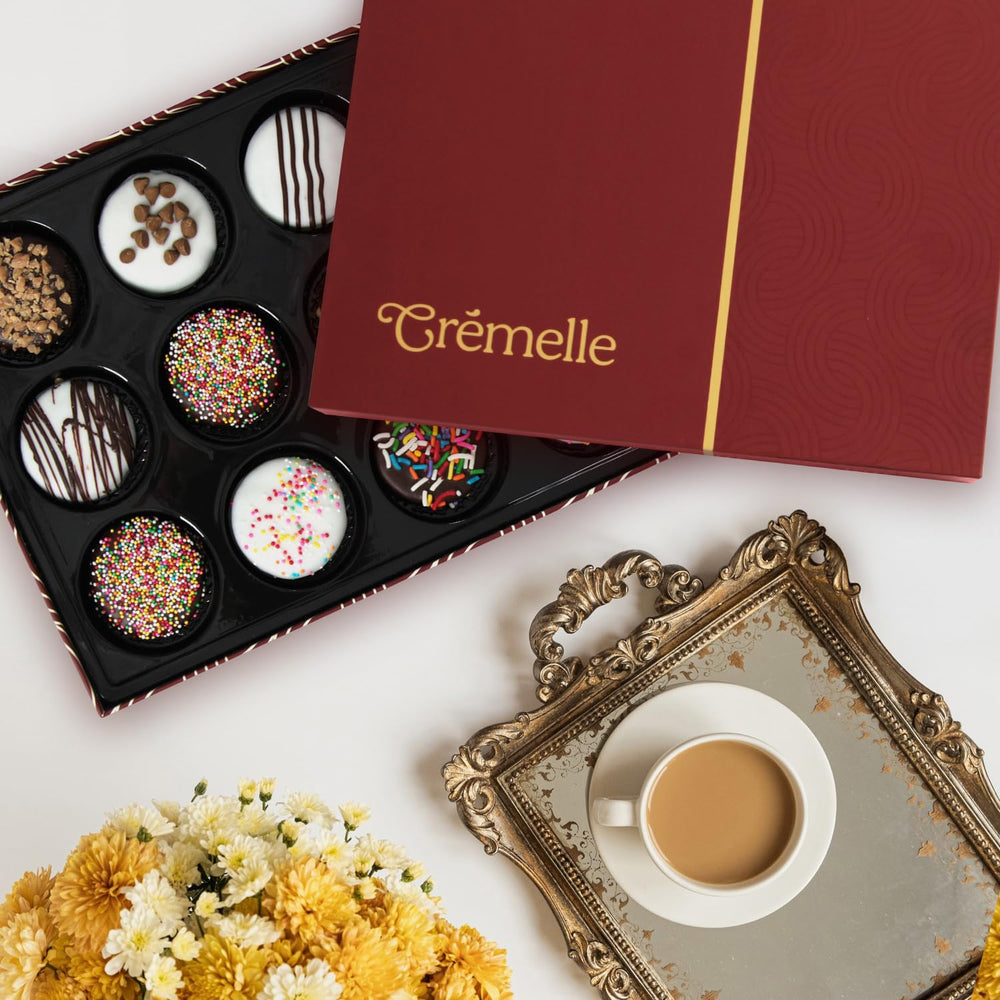 Cremelle luxurious birthday chocolate gift box delighting recipients.
