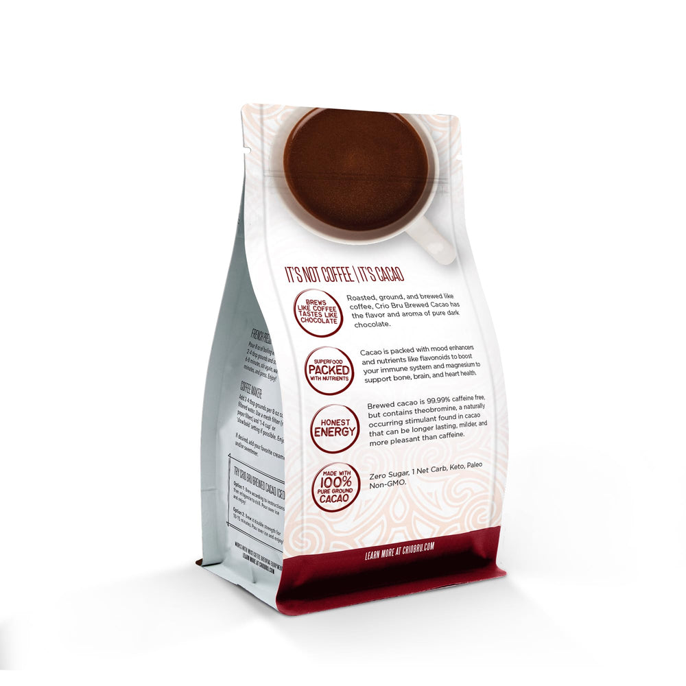Brewing Crio Bru in a French press releasing deep chocolate aroma.