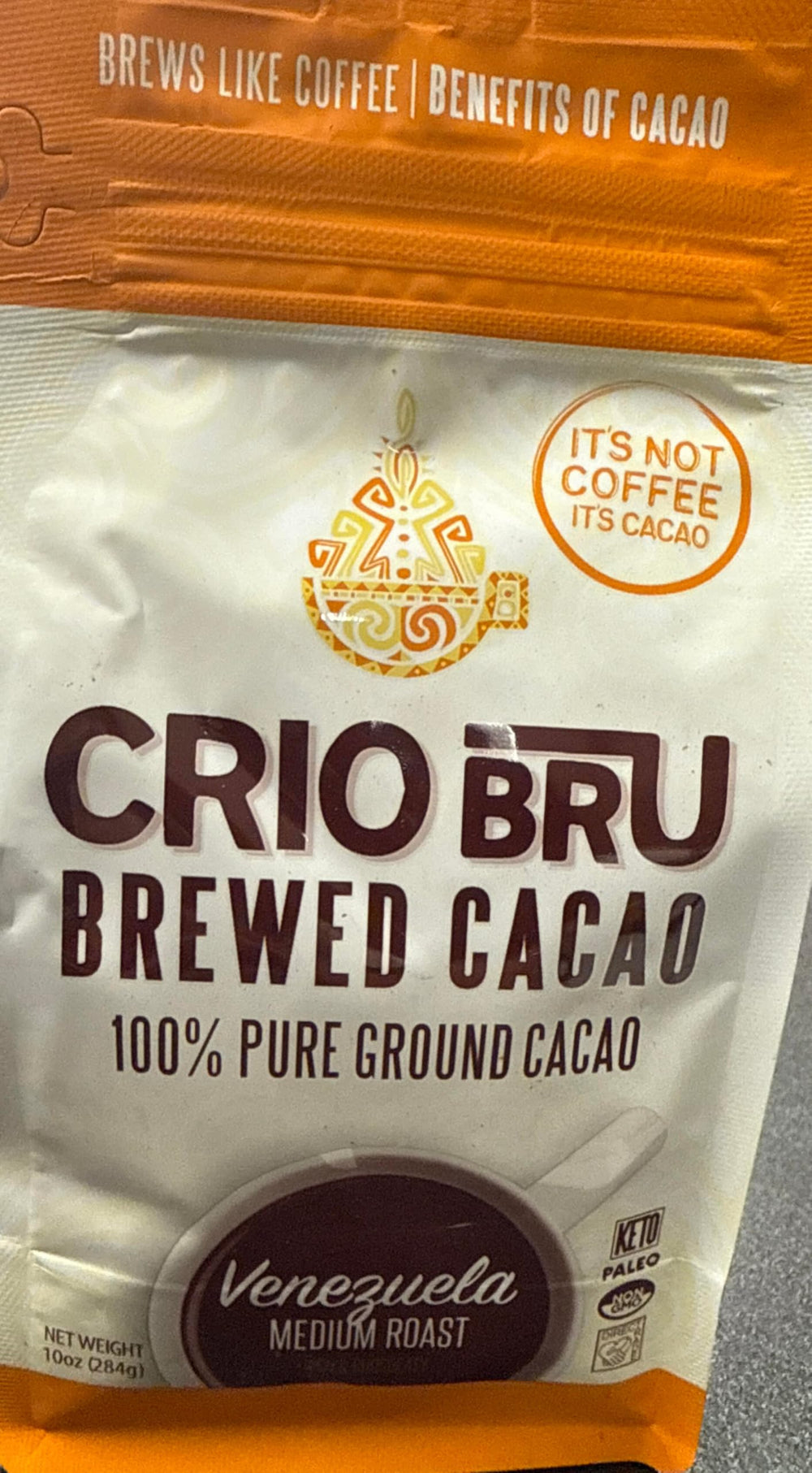 Crio Bru cup close-up captures smooth, chocolatey finish.