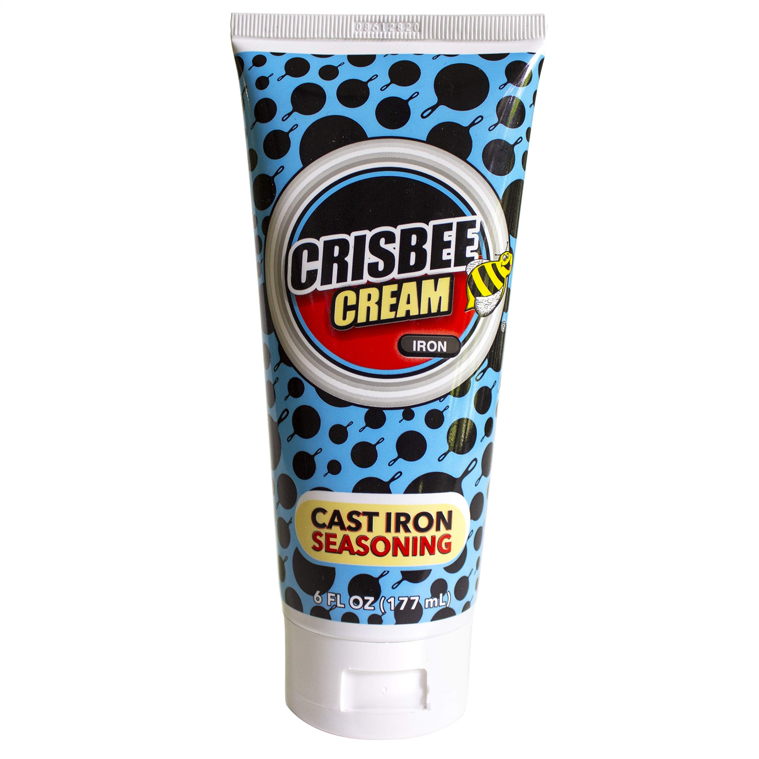 Crisbee Cream Iron bottle pour for easy seasoning application and even coating.