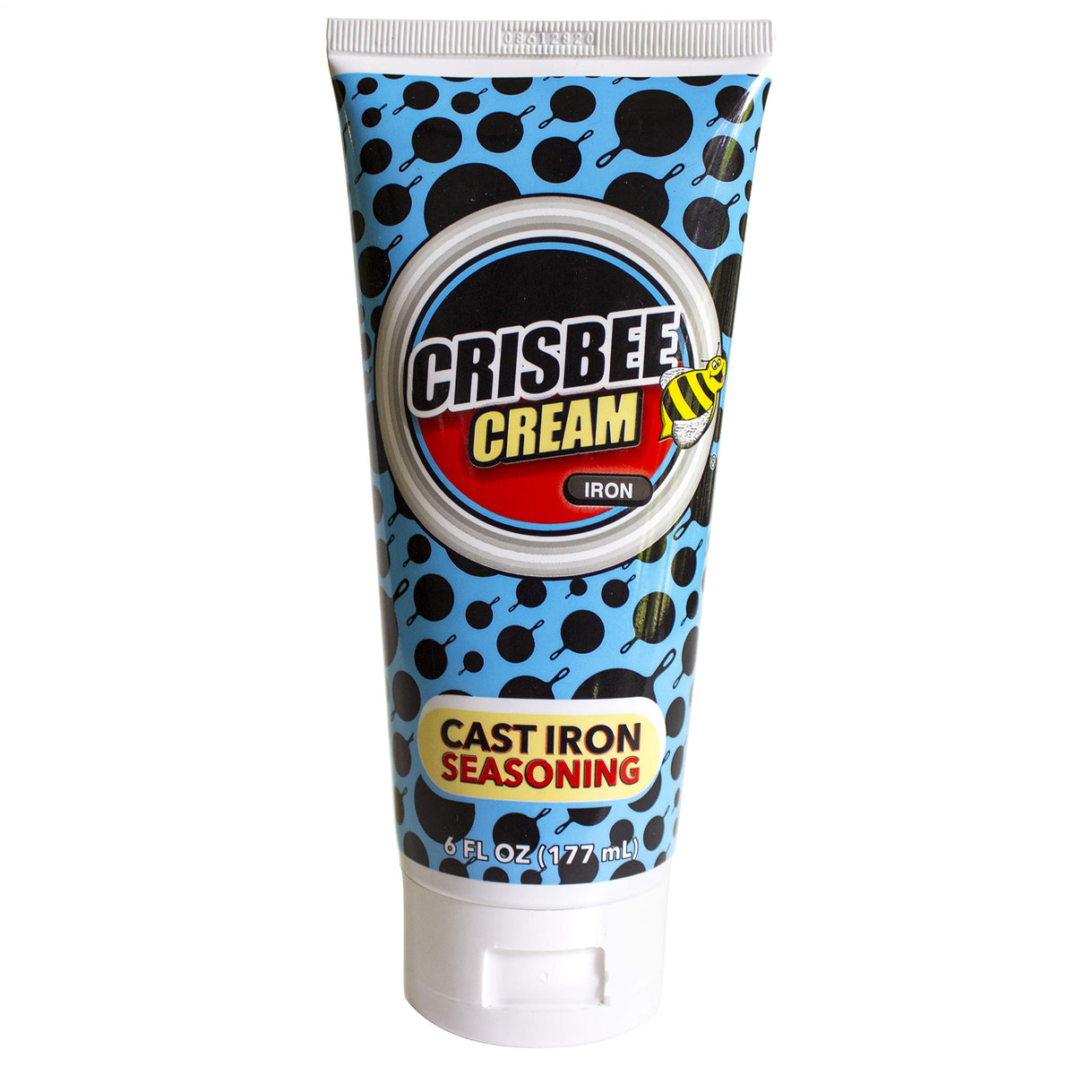 Crisbee Cream Iron bottle pour for easy seasoning application and even coating.