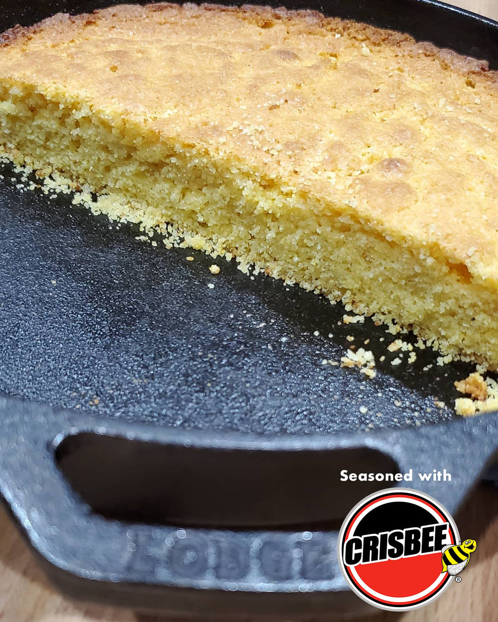 Crisbee Cream Iron surface after seasoning showing a protective patina.