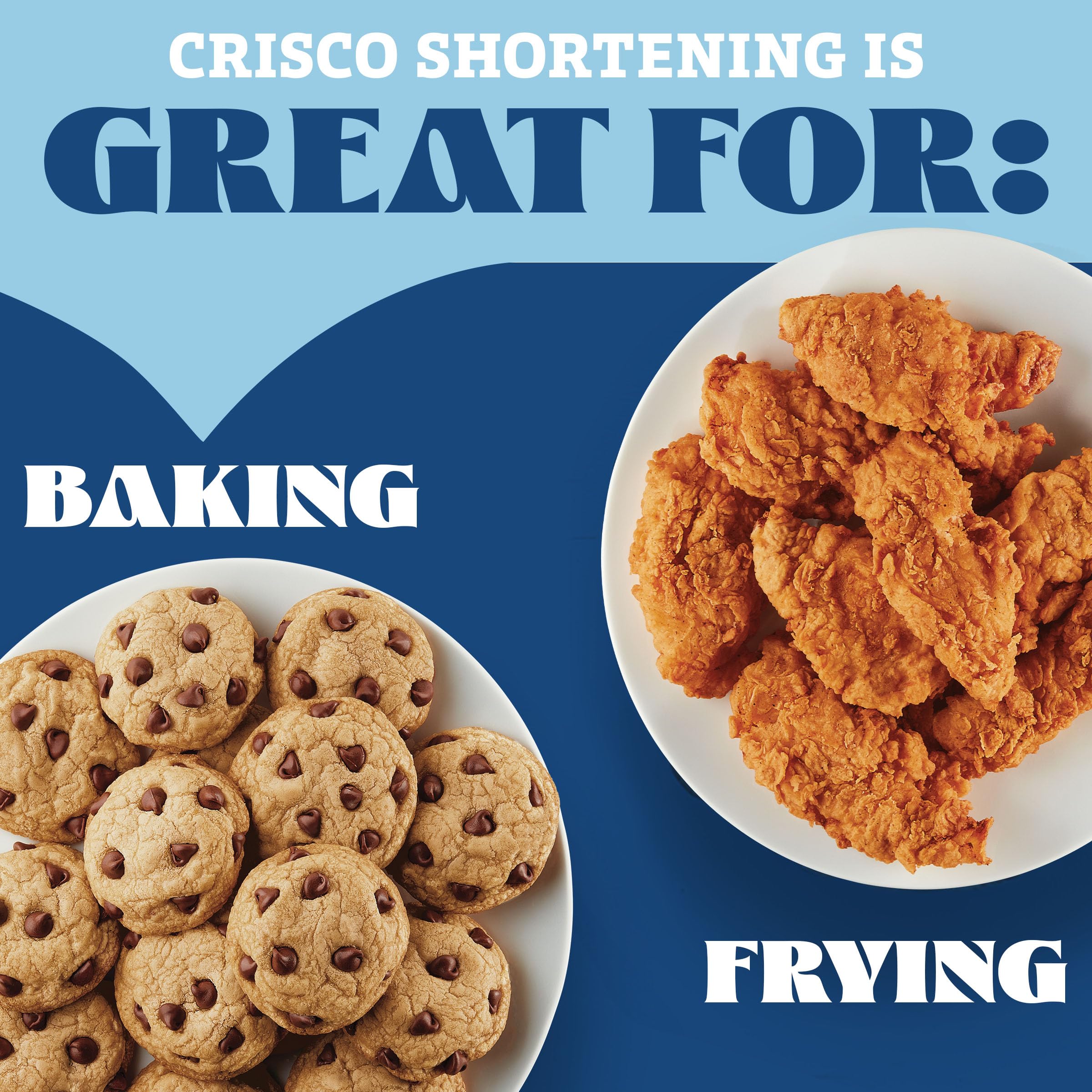 Frosting fluffy texture achieved with Crisco shortening