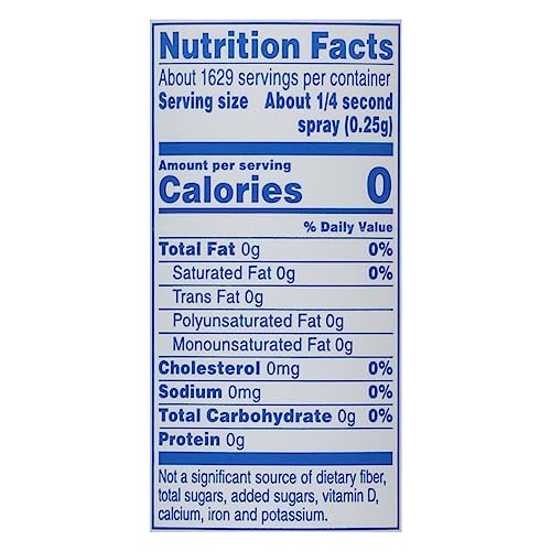 Crisco No-Stick Spray Mist Release promotes even coating for quick meals.