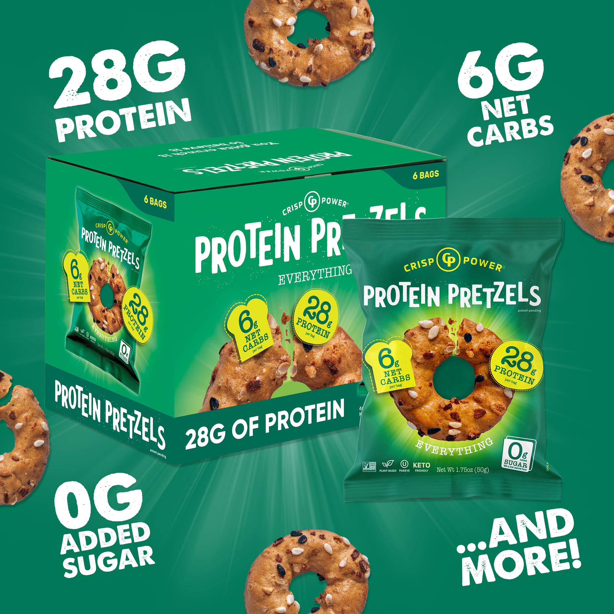 CRISP POWER Everything ingredients panel emphasizes clean labeling.