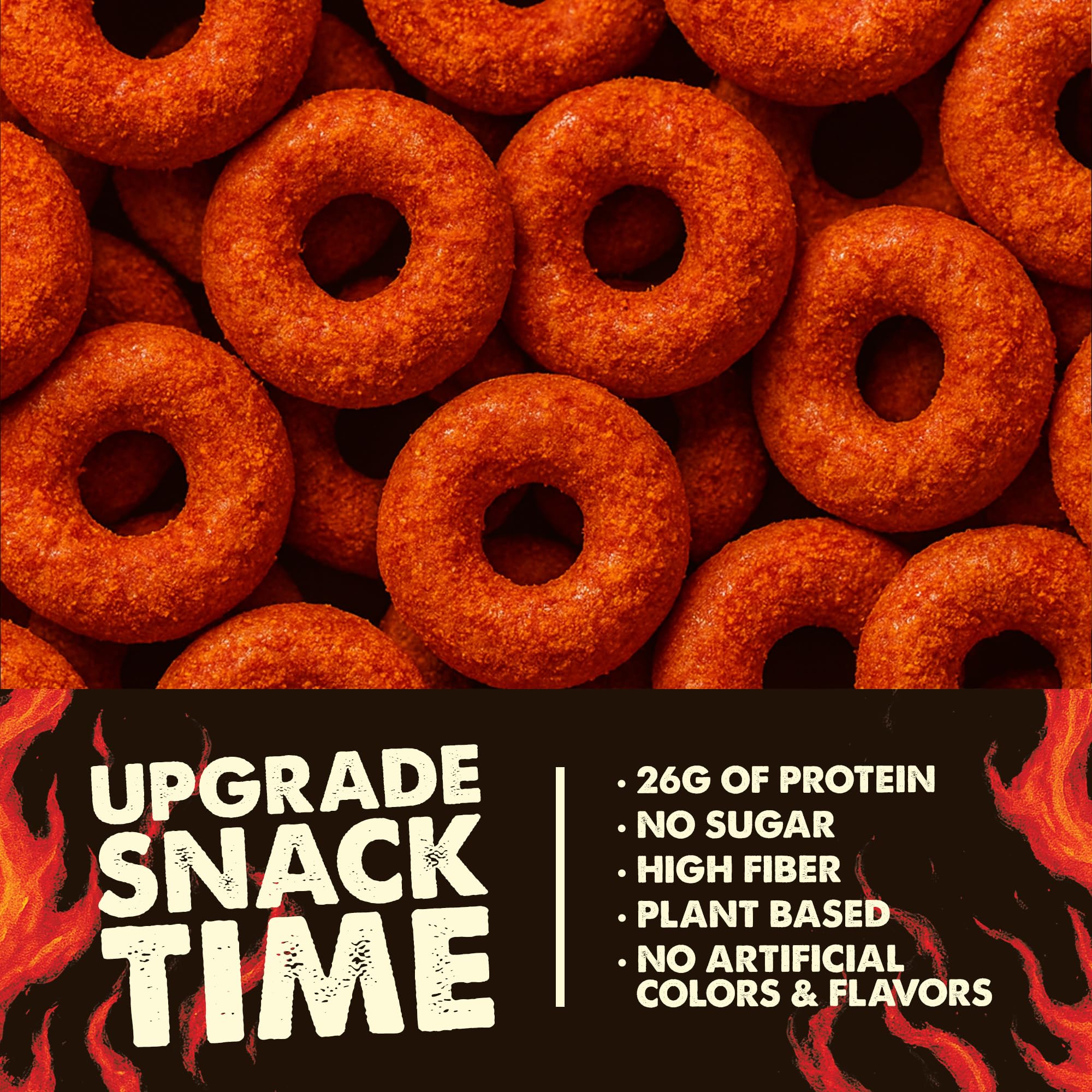 CRISP POWER Protein Pretzels ingredient panel with protein and fiber details