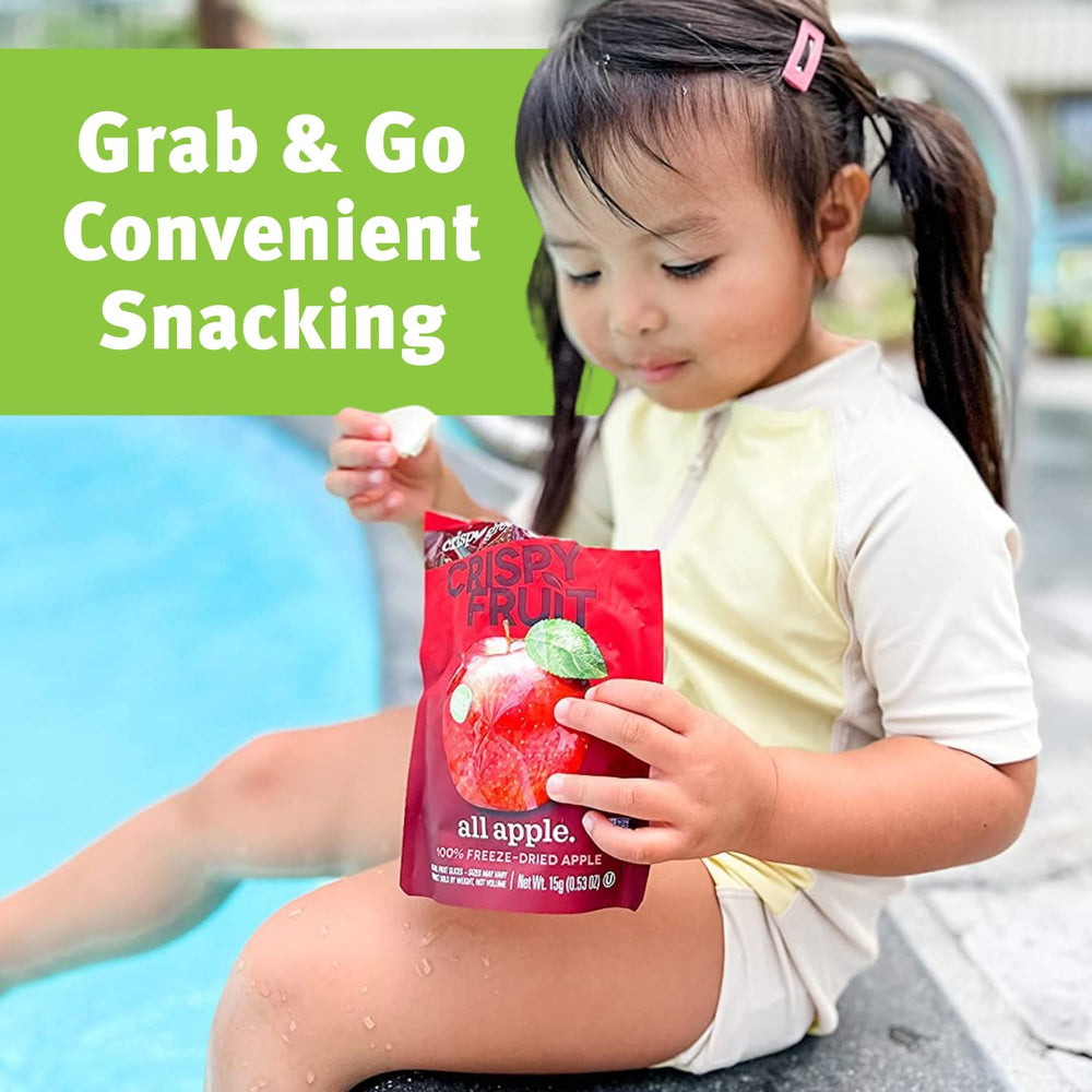 Crispy Green freeze-dried apple snack as yogurt topping for extra crunch.