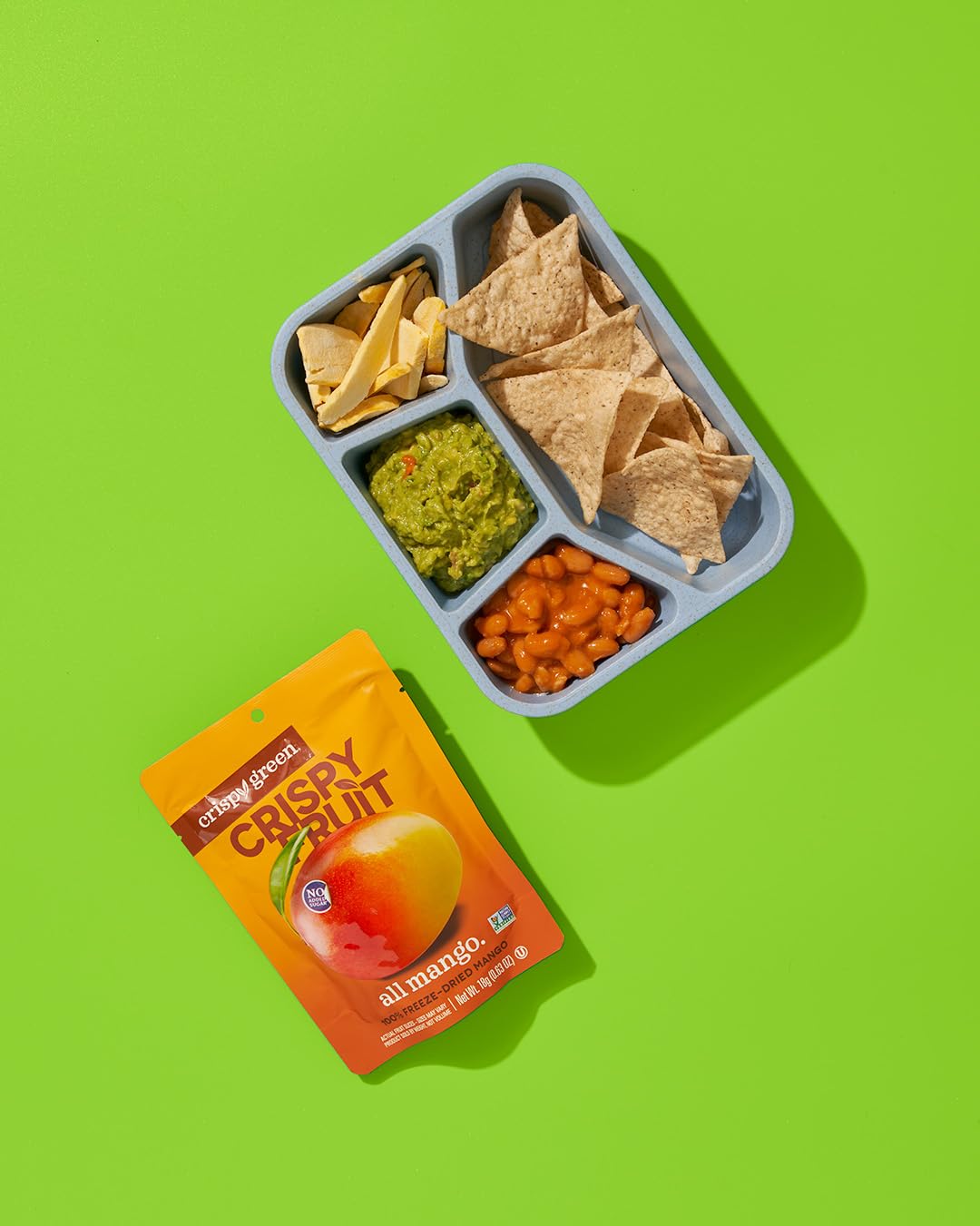 Crispy Green mango snacks as topping for oats or desserts.