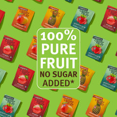 Crispy Green Pineapple freeze-dried fruit snacks bag with tropical notes