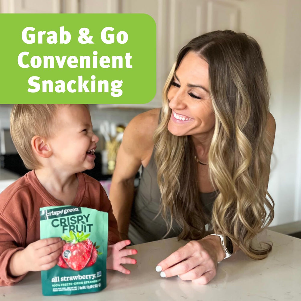 Crispy Green single-serve snack bag on-the-go for busy days.