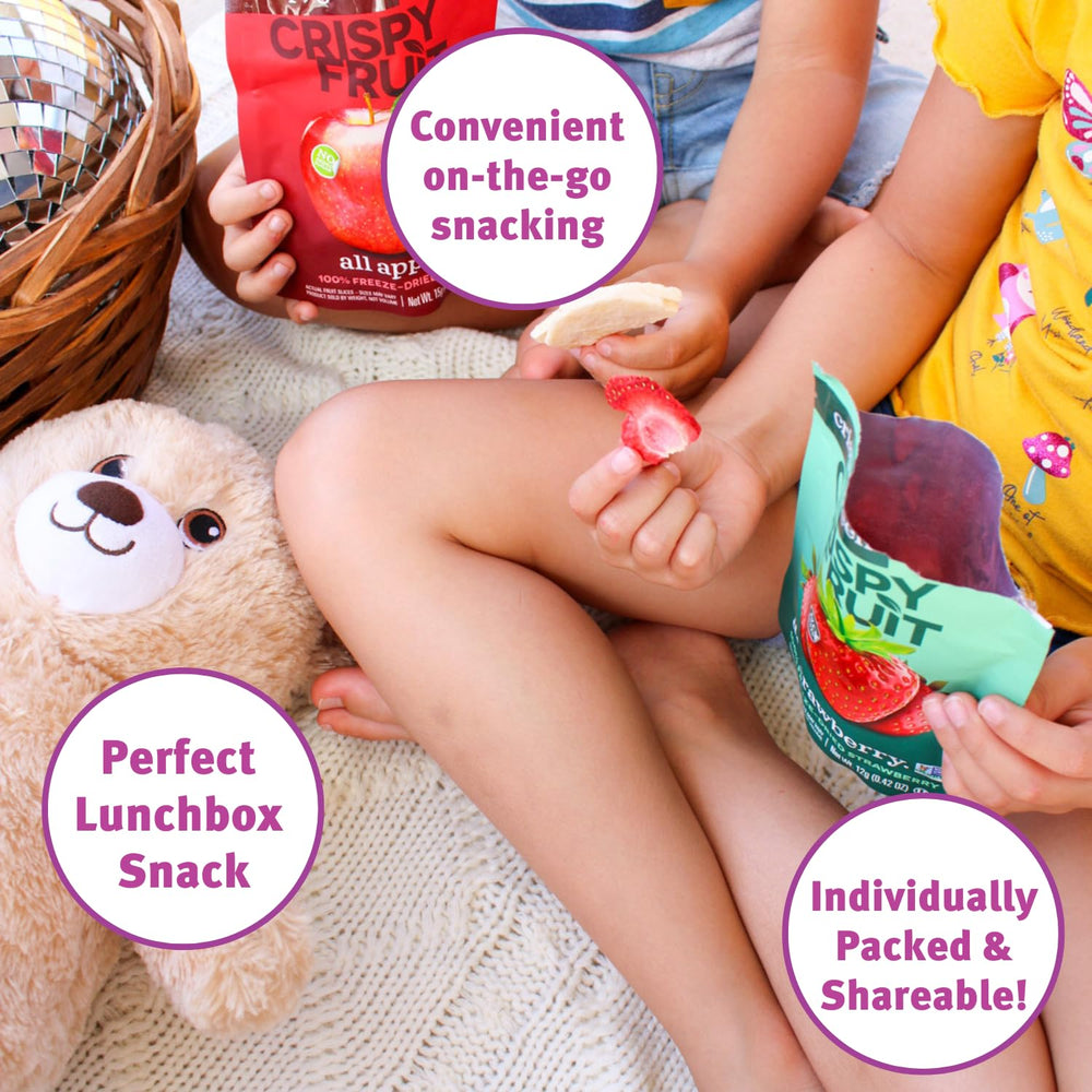Crispy Green Strawberry freeze-dried fruit snacks bag for a fruity crunch